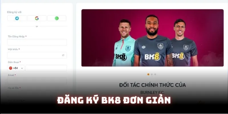 Hướng dẫn đăng ký BK8